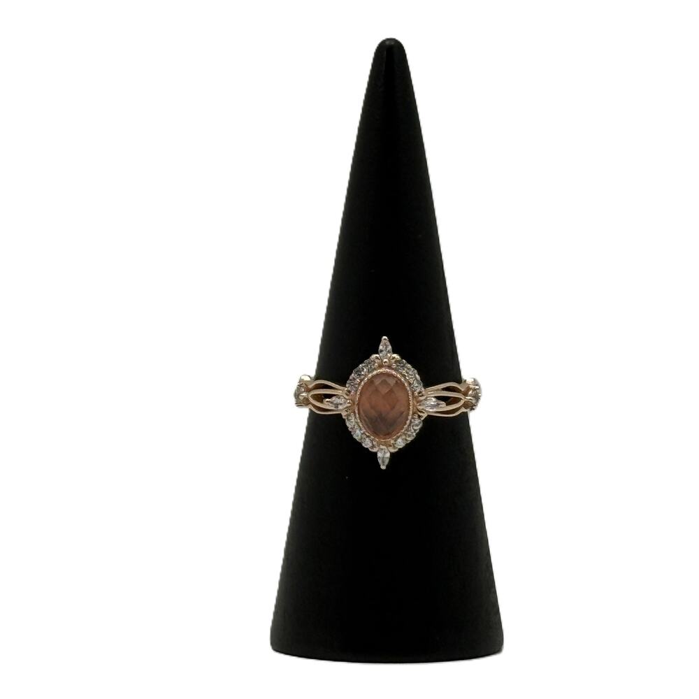 Bomb Party True Harmony Genuine Peach Quartz Size 10 Ring